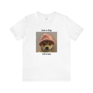 dogwifhat Shiba Inu WIF Crypto Dog Meme Unisex Jersey Short Sleeve Tee zdjęcie 2