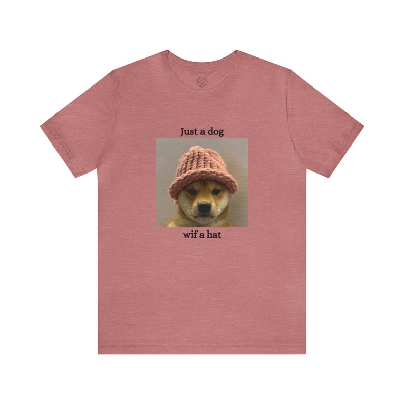 dogwifhat Shiba Inu WIF Crypto Dog Meme Unisex Jersey Short Sleeve Tee zdjęcie 4