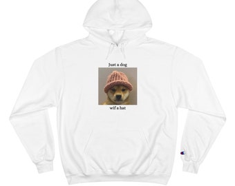dogwifhat Shiba Inu Achi Dog Meme Doge Bonk WIF Cyptocurrency Trendy Champion Hoodie Sweatshirt Warm