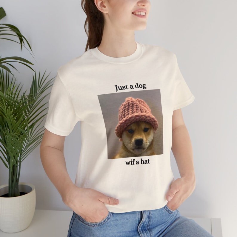 dogwifhat Shiba Inu WIF Crypto Dog Meme Unisex Jersey Short Sleeve Tee image 6