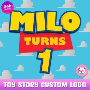 Toy Story individuelles Logo mit Namen und Alter