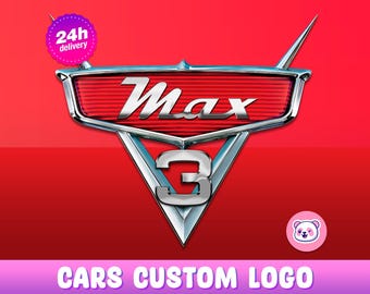 Cars custom logo with name and age