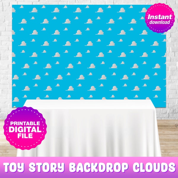 Toy Story Backdrop Clouds