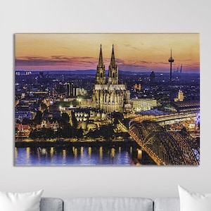 Canvas Art, Wall Decor, Canvas, Catholic Cathedral Canvas Print, Cathedral Printed, View Canvas Print, City Landscape 3D Canvas, Glass Art