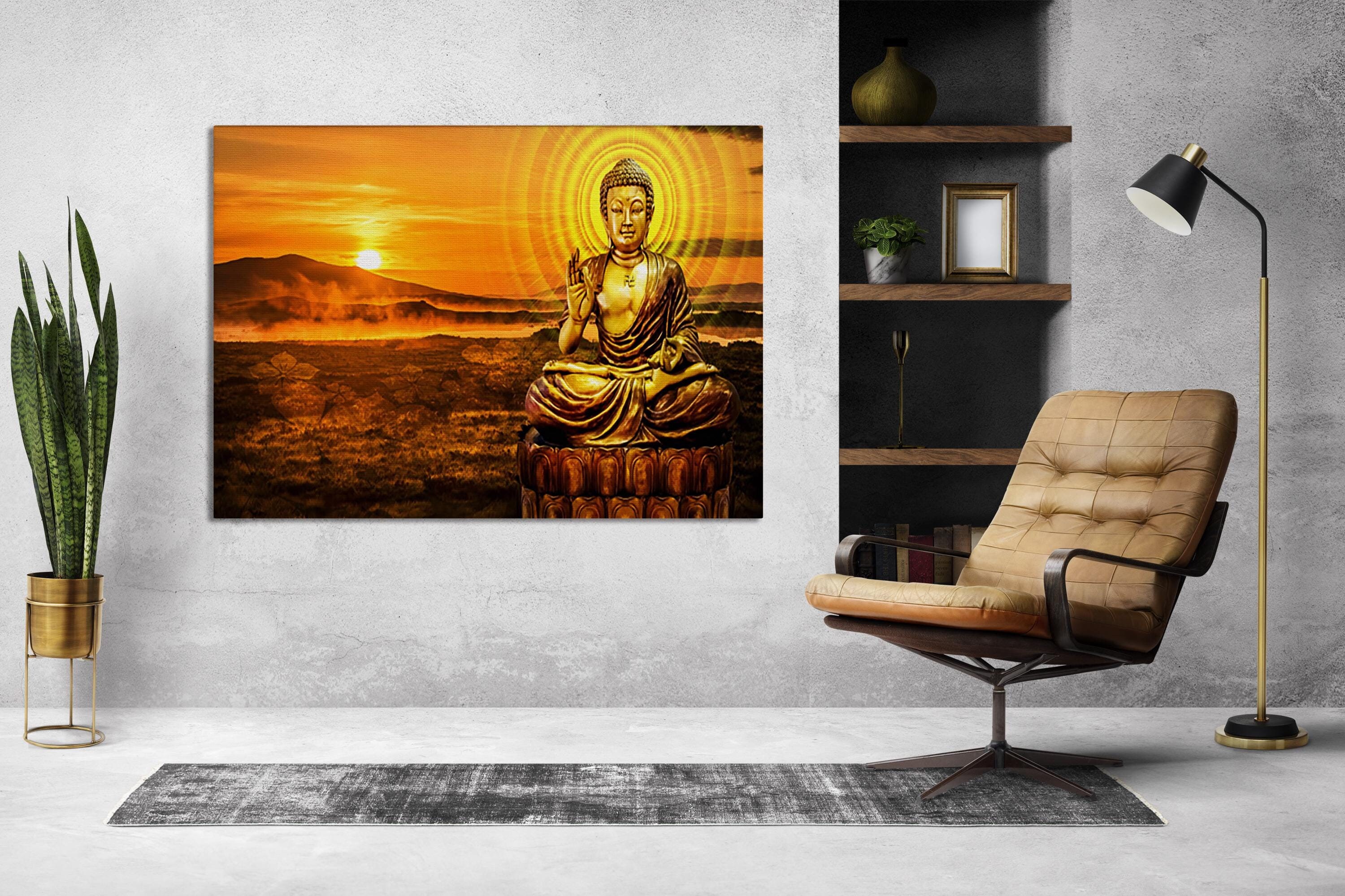 Buddha Canvas Wall Art, Buddha Print Canvas, Buddha Wall Art, Buddha Canvas, Buddha Meditation Canvas Print, Buddha Glass Printed Wall Art,