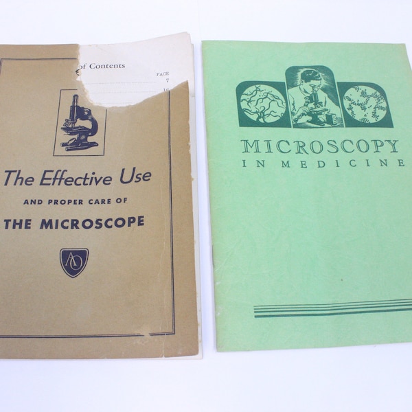 Antique American Optical Microscope Booklet Bundle