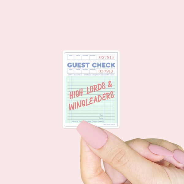 High Lords & Wing Leaders Guest Check Sticker | ACOTAR | Fourth Wing