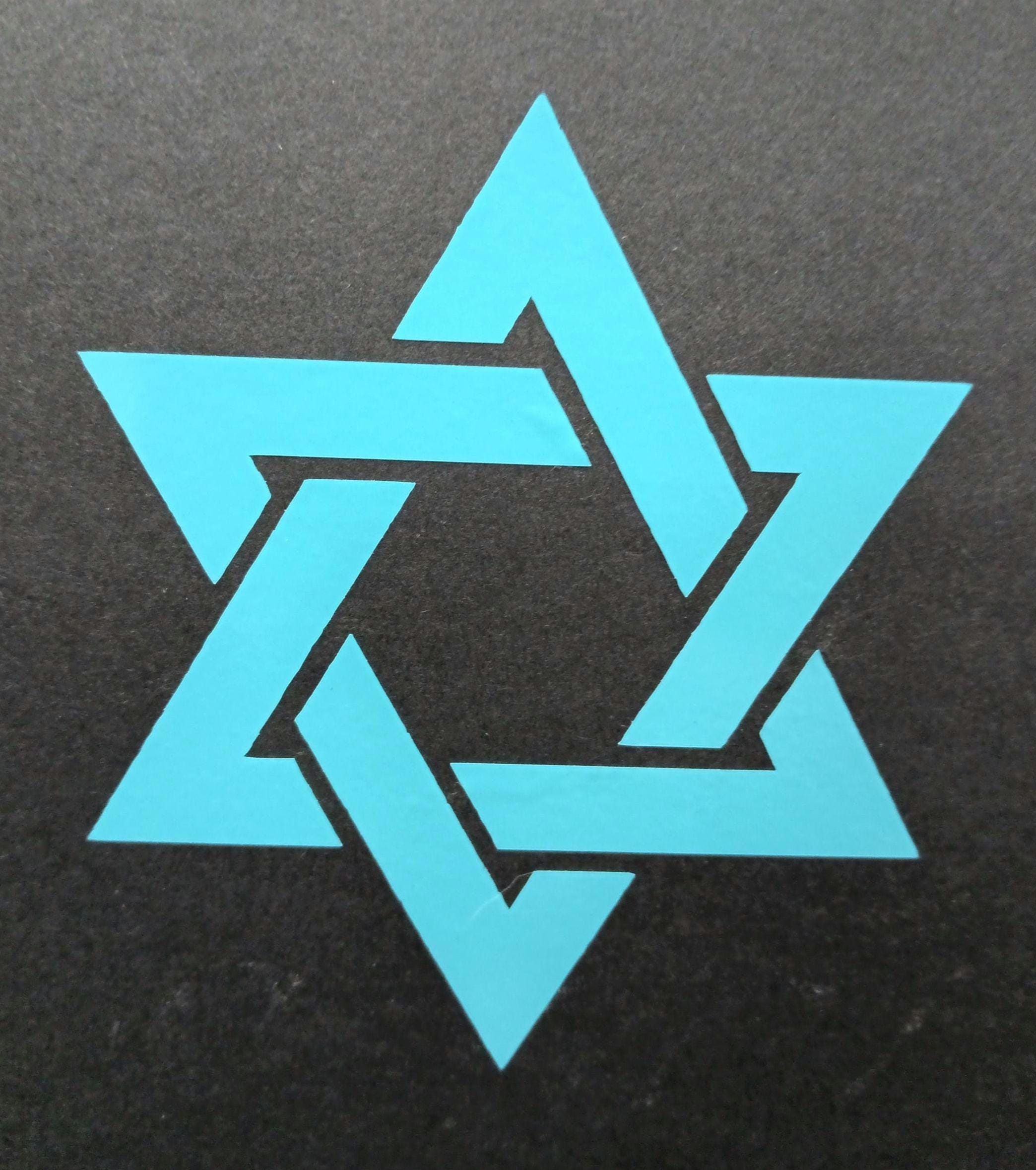 3S MOTORLINE 2X Blue 4'' Star of David Magen David Decal Sticker Car Vinyl Israel Jew Jewish : Automotriz - Calcomanías, Pegatinas e Imanes