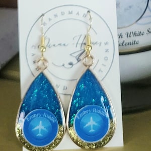 Embry-Riddle earrings, Handmade earrings, Earrings for her, college jewelry, Aeronautical college