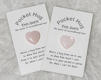 Rose Quartz Pocket Hug: Worry Stone, Friendship Token