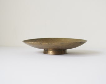 Vintage Etched Brass Dish