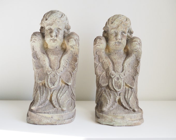 Lovely Vintage Cherub Bookends