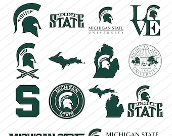 Michigan state svg, Universty Svg Bundle, Cricut, Michigan Clipart, Digital Download, Michigan warriors, Michigan spartants svg