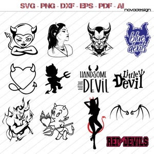 Diabeł svg, Czaszka diabła svg, Dobry i zły clipart, Święty i demon svg, Halloweenowy diabeł, Twarz diabła svg, Głowa diabła svg, Mały diabeł