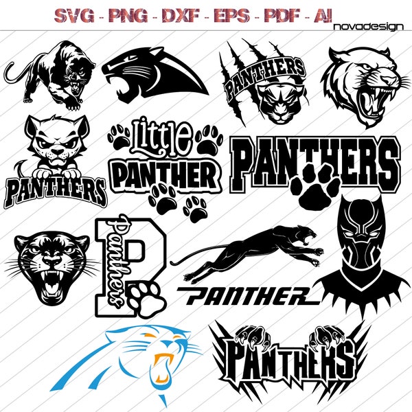 Panthers Claws svg, Panthers svg, Cricut file, Panthers Face svg, Little Panther svg, Wild Panthers svg, Black Panther svg, Panther Logo