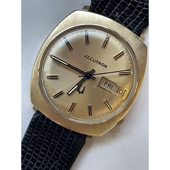 Vintage 14k Gold Accutron Watch Solid Gold Case B… - image 5