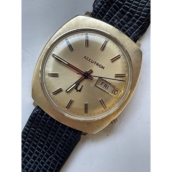 Vintage 14k Gold Accutron Watch Solid Gold Case B… - image 2