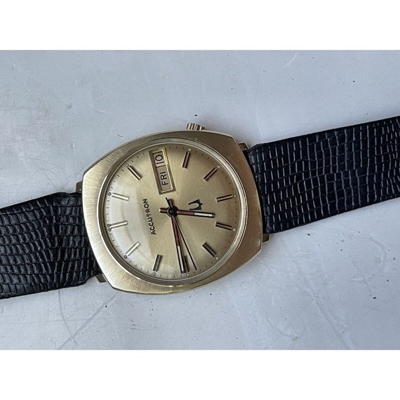 Vintage 14k Gold Accutron Watch Solid Gold Case B… - image 6