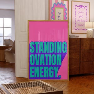 Standing Ovation Energy Poster | Bold Acting Quote Print | Theatre Classroom Decor | Motivational Wall Art for Performers | Stage Actor Gift