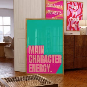 Main Character Energy | Theatre Wall Art | Drama Class Wall Art | Actor Gift | Performer Wall Art | Actor Wall Art | Acting Gifts