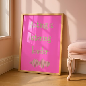 Drama Classroom Wall Art | Theatre Teacher Gift | Drama Studio Decor | Actor Quote Poster | Theatre Lover Poster | Actor Poster