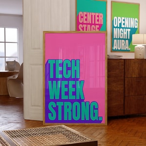 Tech Week Stark, Tech Week-present, Broadway-affisch, scenchefspresent, scenkonstaffisch, teateraffisch, digital nedladdning, premiärkvällspresent