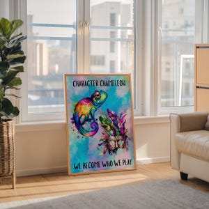 Character Chameleon Wall Art | Theatre Quote Poster | Drama Classroom Wall Art | Theatre Quote Poster for Acting Teachers | Stage Actor Gift
