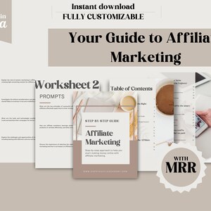 Affiliate Marketing Step-by-Step Guide - PLR/MRR Rights Included! Instant Downloadable Canva Template!