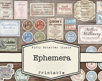 Vintage Style Ephemera Digital Sheets Junk Journal Printable Digital Junk Journaling Shabby Chic Junk Journal Printable Paper Download