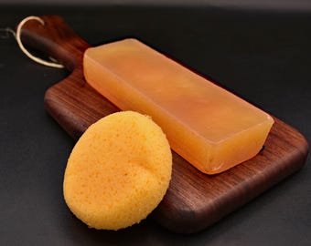 Handgemaakte notenhouten zadelzeephouder: ruitercadeau