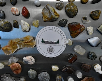 Set van 10 of 25 magneten van gepolijste natuursteen | Rustiek aards interieur