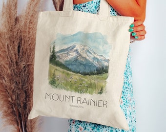 Mount Rainier Tote Bag | Washington Tote Bag | National Park Bag | Cute Washington Bag | Tote Bag | Shopping Bag | Hiking Tote |Gift for Her