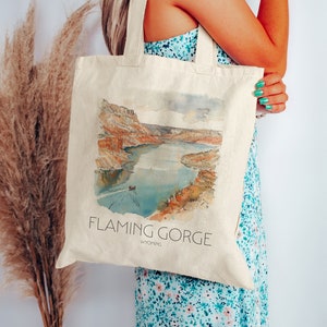 Flaming Gorge Reservoir Tote Bag | Wyoming Tote Bag | Cute Tote Bag | Shopping Bag | Beach Bag | Hiking Tote | Wyoming Gift | WY Bag