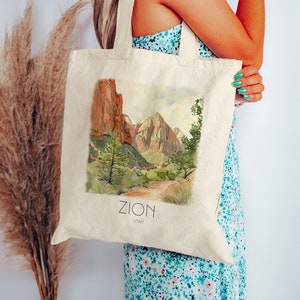 Zion National Park Tote Bag | Utah Tote Bag | Utah Bag | Cute Utah Bag | Cute Bag | Shopping Bag | Hiking Tote | Utah Gift | Gift for Her