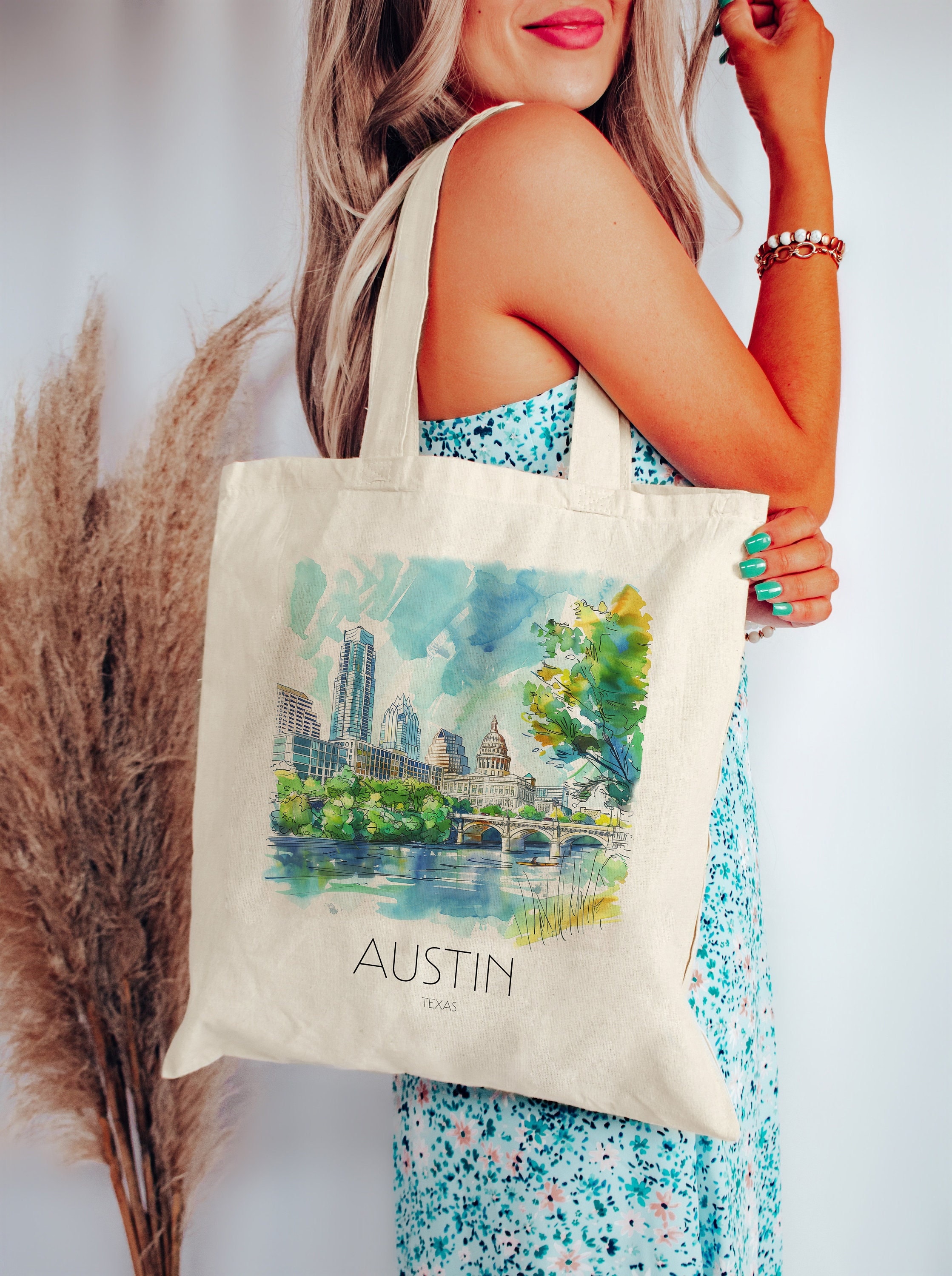 Downtown Austin Tote Bag | Texas Tote Bag | Austin Tote Bag | Cute Texas Bag | Tote Bag | Shopping Bag | Beach Bag | Gift for Her | Austin