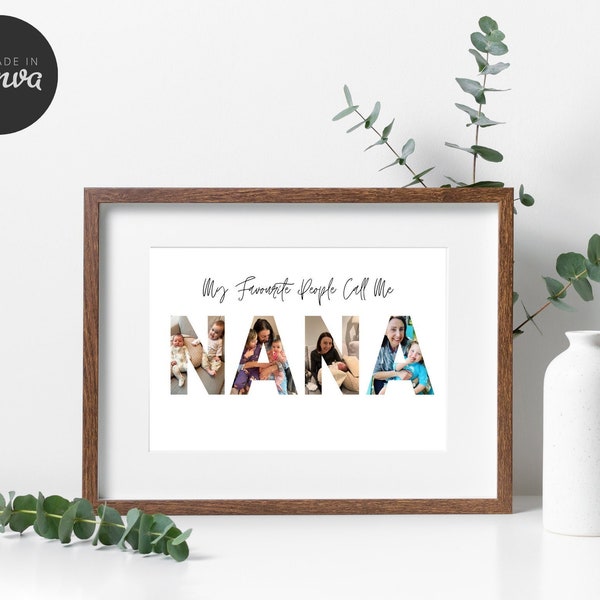 Custom Nana Photo Gift, Editable Template Digital Download, Grandmother Gift, Great Grandma Gift, Mothers Day 2024, Nana Gift, Gift for Nana
