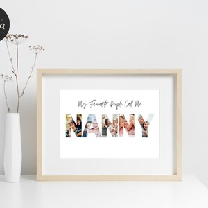 Custom Nanny Photo Gift, Editable Photo Template Digital Download, Mother's Day Gift for Nanny, Grandma Gift, Personalized Nanny Gift