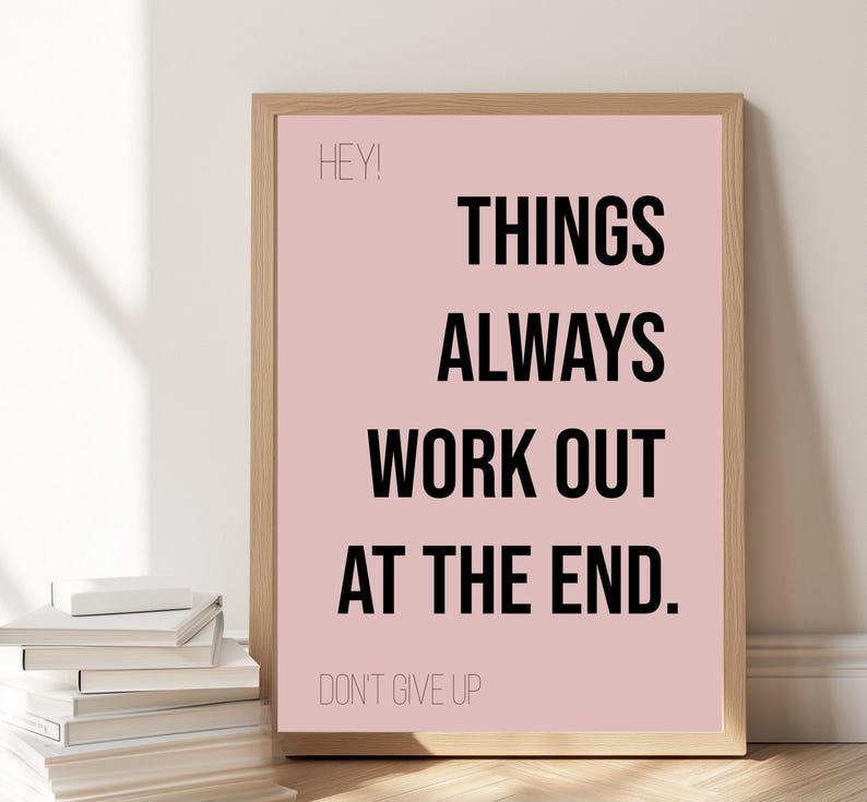 Minimalist Motivational Wall Art, Inspirational Quote Print, Modern ...