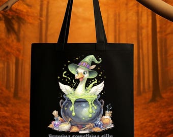 Grappige draagtas Halloween-draagtas: spookachtig ketelontwerp