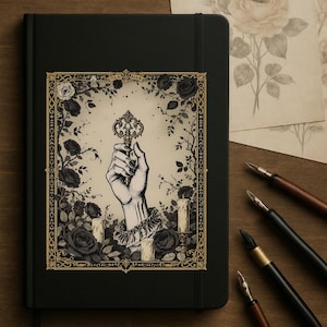 Gothic Key Journal: Dark Cottagecore Witchy Notebook