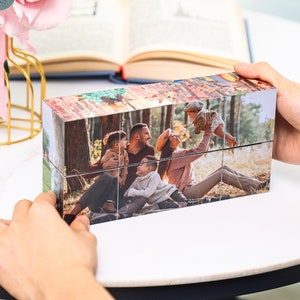 Custom Infinity Photo Cube, Blended family gift, Anniversary surprise gifts, Birthday  Gift family photo cube pet memorial, gift for him her