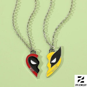 Deadpool & Wolverine Necklace Cool DIY Handmade Pendant Accessories