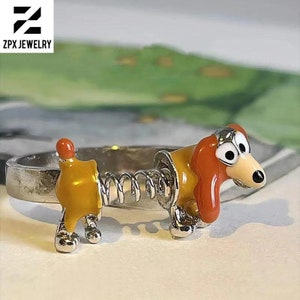 Toy Story Rings Slinky Dog Adjustable Ring Cartoon Accessories