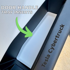 Insertos de bandeja para manija de puerta de Tesla Cybertruck (¡Haga que la manija de su puerta sea útil!)