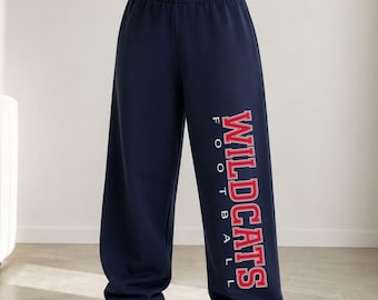 Custom Team Sweatpants, Personalized Game Day Joggers, Unisex Gildan Cotton Blend Fleece Sweats