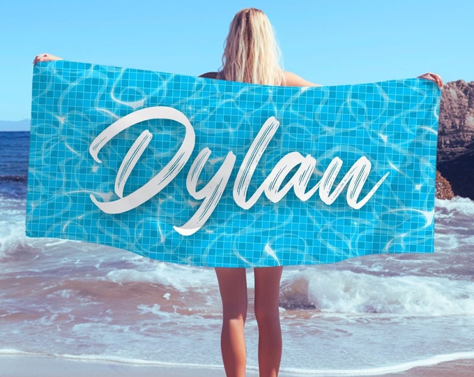 Personalized Swim Team Pool Towels, Swimming Beach Towel, Swimming Team Gifts, Custom Gift for Girls Teams Customized Swimming Towels 2024