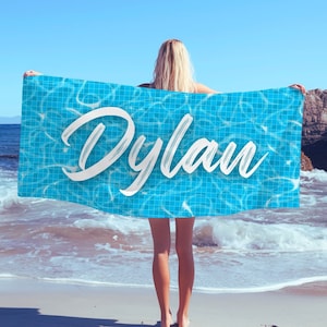Personalized Swim Team Pool Towels, Swimming Beach Towel, Swimming Team Gifts, Custom Gift for Girls Teams Customized Swimming Towels 2024