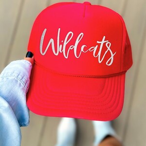 Custom Embroidered Team Name Hat for Game Day - Trucker Hat for Baseball Mom Gift Personalized Foam Mesh Snapback