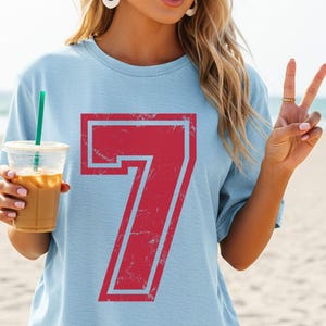 Comfort Colors Custom Baseball Number Shirt, Varsity Team Jersey Tee