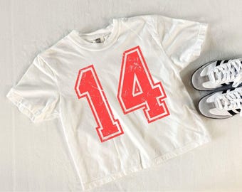 Camiseta corta, cuadrada, con números personalizados y colores cómodos: camiseta de jugador de béisbol para mamá, camiseta para el día del partido